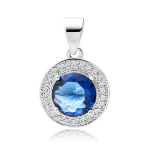 Pandantiv argint cu piatra albastra DiAmanti Z1072C_BL-DIA (Argint 925‰ 1,9 g.)
